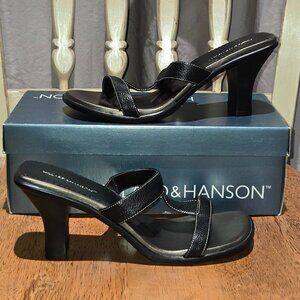 Hillard & Hansen Vintage Holly Black Slip-ons. Women's 7. NIB